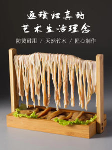 จานหัวไก่แบบทำจากไม้ไผ่สไตล์ญี่ปุ่น จานหัวเป็ด ชุดเครื่องครัวพิเศษ กล่องกระดูกไก่แบบถือได้ จานหัวไก่สำหรับโรงแรม