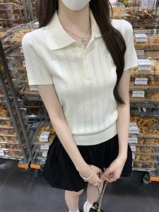 SHUQINGLAI | Summer Wear Fitting Knit T-Shirt