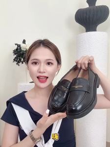 DUSTO | Giày Nữ Đa Năng Mùa Thu Màu Đen Phong Cách Anh Quốc Dễ Mặc Đế Mềm