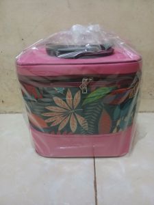 TAS TENONG PERSEGI HITAM UKURAN 10 LITER BERAS ONDANGAN FULL LAPISAN FULL BUSA EVA MOTIF RANDUM YA KK