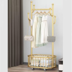 ราวตากผ้า พร้อมกระเป๋าตาข่าย แขวนผ้าได้เยอะ รับน้ำหนัก150กก. ป้องกันน้ำ โดยไม่เป็นสนิม ที่แขวนกระเป๋า อเนกประสงค์ เหล็ก