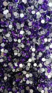 ss3-ss30 Electroplating purple Crystal Rhinestones Non Hot Fix Flat Back Strass & Fabric Garment rhinestones for nails Decoratio