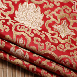 High-End Brocade Cloth Han Chinese Clothing Cos Kimono Chinese Dress Cheongsam Silk Satin Clothing Fabric/Rich Flower