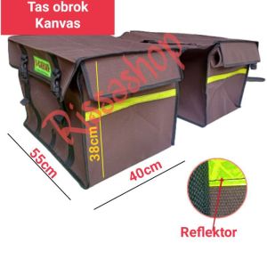 Tas Obrok Motor Kurir Anti Air Kanvas Super Jumbo Reflektor