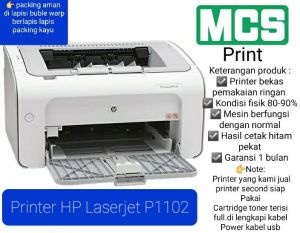 printer hp laserjet p1102 printer second siap pakai
