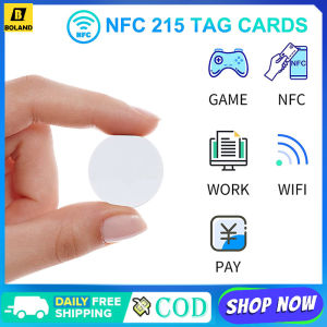 Boland 50/100pcs Ntag215 Round Coin Rewritable NFC 215 Card Label Make Amiibo Card 504byte Memory Can Be Used With TagMo (Android) And Placiibo (iOS) And All NFC Applications