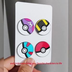 Bandai | 11pcs Cartoon Pocket Monster Balls Brooches Cute Round Lapel Pins for Backpack Clothing Decor Gift for Fans