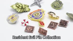 Biohazard Raccoon City Ancient Bronze Badge Guilty Forces Leon Map City Brooch Raccoon Police Department Detective STARS Pin