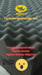 Grade A ACOUSTIC FOAM PANEL High Density Large Sponge Sheet 2" Thick Grey SoundProofing