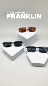 FRANKLIN Mens Polarized Rectangular Sunglasses (Size 53) - UV Protection Medium Fit