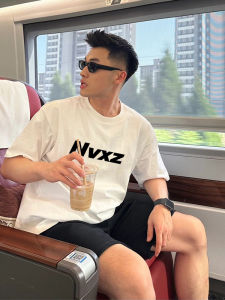 Áo Thun Tay Ngắn Thường Ngày Phong Cách Mỹ Giản Dị Thời Trang Mùa Hè Đa Năng Rộng Rãi Cho Thanh Thiếu Niên Áo Thun Cotton in Họa Tiết