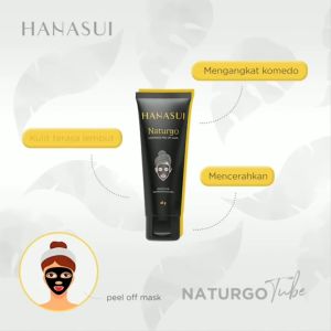HANASUI Naturgo Peel Off Mask Kemasan TUBE 60gr / Egg White 80gr Halal Original BPOM