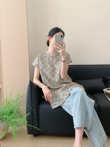 QINGMUZI | Luxury Chinese Style Floral Print Set