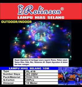 Lampu LED hias selang outdoor/indoor warna warni