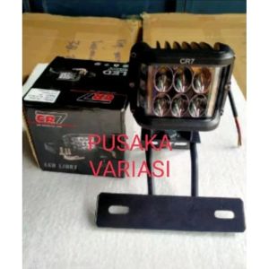 LAMPU TEMBAK STROBO LED 12MATA CR7 RUNNING PLUS BREKET RX KING BYSON DLL