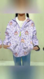 เสื้อกันหนาวเด็กเล็ก เสื้อคลุมลาบูบู้100-140ซม. ผ้าดีลายน่ารักๆ พร้อมส่ง