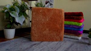 Alas Duduk Bulat ANTI SLIP bulu rasfur SUPER Diameter40cm isi busa 5cm LP