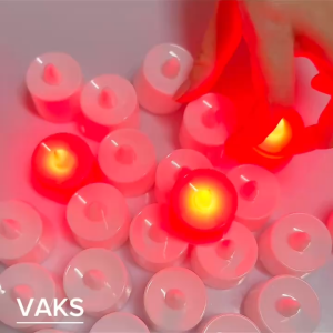 Combo 5 NẾN điện tử màu ĐỎ nhỏ lãng mạn LED cầu hôn đạo cụ đèn trang trí tiệc cưới sinh nhật