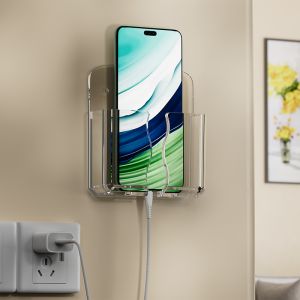 ที่จัดระเบียบกล่องที่ยึดผนังแบบเจาะอิสระอเนกประสงค์ที่วางชาร์จสายสเตอริโอที่ยึดมือถือรีโมททีวี