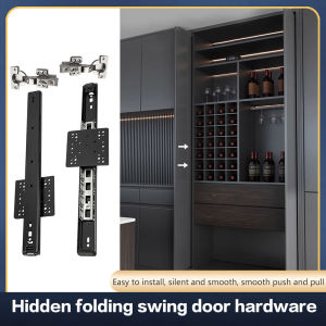 Invisible Folding Household Hidden Door Wardrobe Door Cabinet Side Insert Door Insert Invisible Door Silent Guide Rail