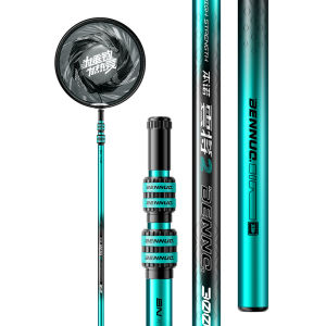 BENNUO | Bộ Vợt Cá Carbon Cán Telescopic Siêu Cứng Khung Vợt Chống Rỉ Lưới Thấm Hút Nhanh