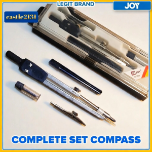 JOY Compass W-1904 Geometry Precision Compass for Drafting Metal Circle Drawing Tool for School Math Engineering Durable Adjustable Compass with Stable Grip