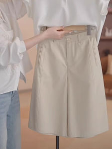 Shalldoer | High Waist Loose Fit Thin Five-Point Shorts Women Summer Casual Pants Plus Size Outerwear Slimming Small Stature Trousers