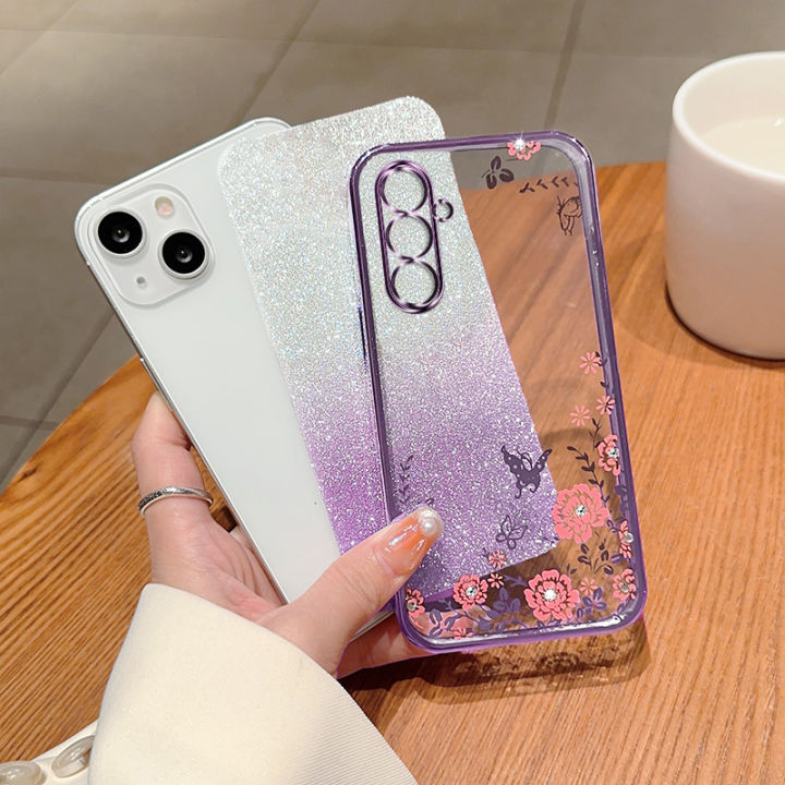 Phone Case OPPO A18 Beautiful secret garden pattern Shiny Sequins ...