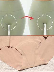 Fitness Yoga Pants Seamless Triangle Area Anti-Embarrassment Line Quick Dry Sport Style mid Waist Cotton Underwear for Young Women