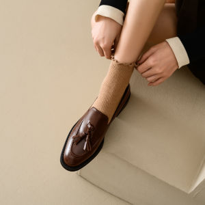 Retro Tassel Flats: Soft Leather Women's Shoes