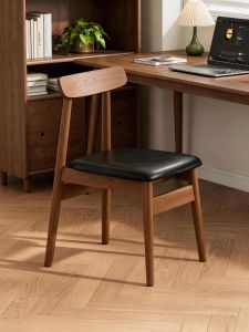 XIANGNANSONG | Solid Wood Soft Upholstered Dining Chair Vintage Style New Design