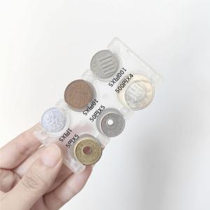 Mini Portable Coin Organizer Portable Plastic Coin Holder Multi-Slot Japanese & Korean Currency Storage Money Management