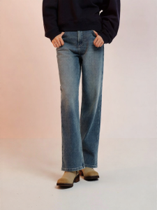 Semir | Quần Jeans Vintage Chất Fleece Rộng Thoáng Dễ Thương