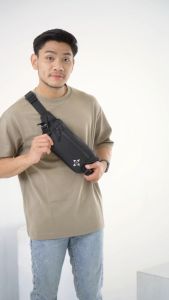 Quantum - Waist Bag Waterproof Tas Slempang & Bahu Pria Anti air Kualitas Premium