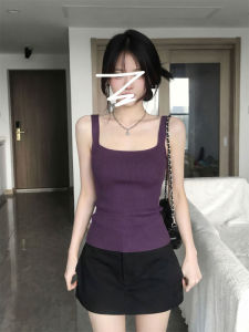 Purple V-Neck Camisole for Women Summer Wear