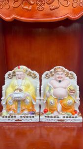 [8inch] Tượng Thần Tài Thổ Địa ngồi ghế- Sứ Đức Hóa cao cấp nhập khẩu Đài Loan Cao 20cm- 4 màu