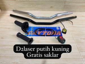 Paketan stang Rzr+gas spontan polos+lampu tembak led=Gratis saklar