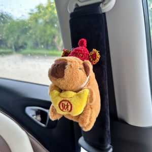 HUAYUQIANYU | Cute Pink Capybara Shoulder Protector for Seat Belt