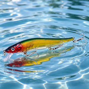 12cm 13.6g Sinking Minnow Fishing Lure Hard Artificial Bait 3D Eyes Fishing Wobblers Pike Carp Bait Crankbaits Fishing Tackle