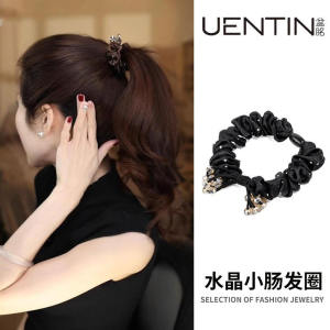 ยางรัดผมประดับเพชรสำหรับผู้หญิง แฟชั่นอเนกประสงค์ ไม่ทำลายผม ยางรัดผมสไตล์เกาหลี ยางรัดผมฤดูใบไม้ร่วง/ฤดูหนาว