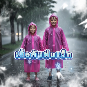 BIGBEE เสื้อกันฝนเด็ก เสื้อกันฝนเด็กแฟชั่น สีสวยสุดน่ารัก สามารถกันน้ำได้ทั้งตัว (แพ็ค 3 ตัว คละสี) พร้อมส่ง