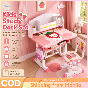 Study Table For Kids Boys&Girls Table Childrens Student Study Desk With Chair Set Combination Child Writing Desk
