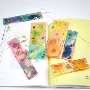Bookmark Silicone Mold for Epoxy Resin Crystal Clear DIY Craft Molds Mould Acuan Ekposi Rectangle Book Mark Ropes Leaves Simple Various Oval