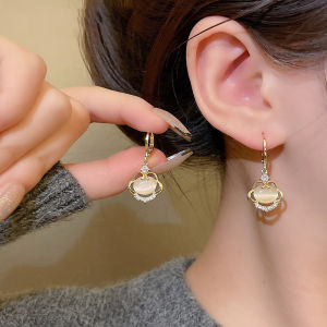 Opal Golden Ruyi Lock Dangle Earring