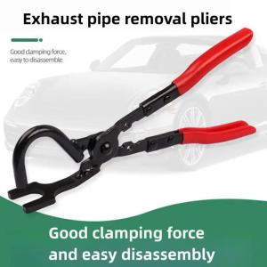 Lensent Car Exhaust Rubber Pad Pliers Universal Exhaust Pipe Gasket Removal Pliers Exhaust Panger Removal Puller Car Anti-Slip Holder Tool