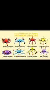 Đồ Chơi Con Quay Robot Bạch Tuộc Cơ Khí Xoay 360° Lắp Ráp Thông Minh Mới Nhất 2025