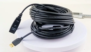USB 2.0 extension cable 25m USB signal amplifier cable Conference video cable Electronic whiteboard extension cable DC 5V power supply