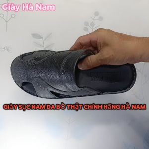 Dép Bít Mũi Nam HÀ NAM Da Bò Thật Cao Cấp GSB2039
