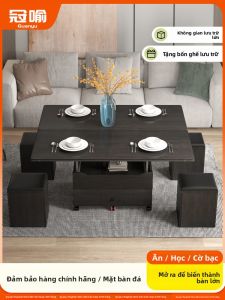 GUANYU | Bàn ăn đa năng nhỏ gọn có thể gấp gọn và điều chỉnh độ cao kiểu dáng đơn giản và hiện đại
