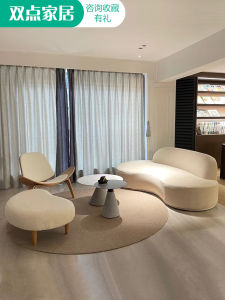 Nordic Personalized Art Designer Sofa Internet Celebrity Clothing Store Arc Modern Simple Small Apartment Living Room Furniture